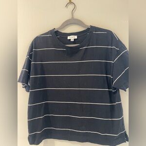 Evereve Black and White Striped Tee